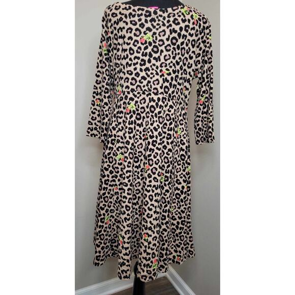 Betsey Johnson  - NWOT - Torrid Animal Print & Roses Fit and Flare Dress - Picture 3 of 4